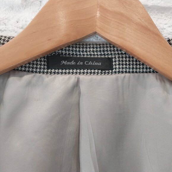 Ralph Lauren Blazer Men 46R Gray Houndstooth Silk Wool Blend 2 Button Sport Coat - Picture 14 of 14